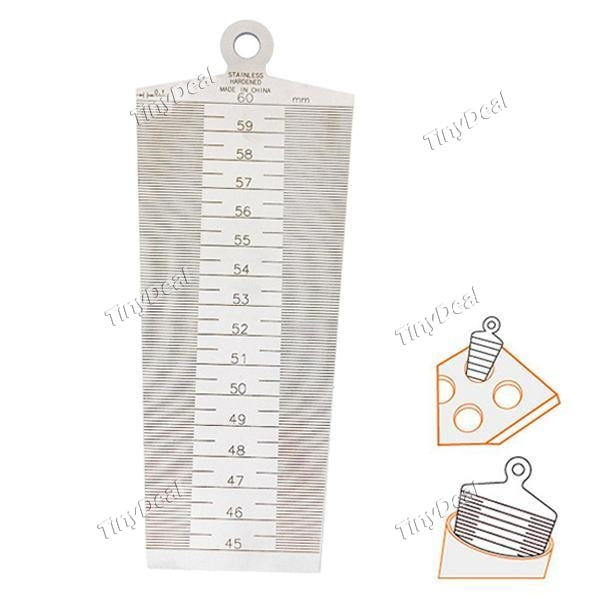 45-60mm Wedge Feeler Gauge Gap Hole Measure Tool Stainless Steel Taper Metric