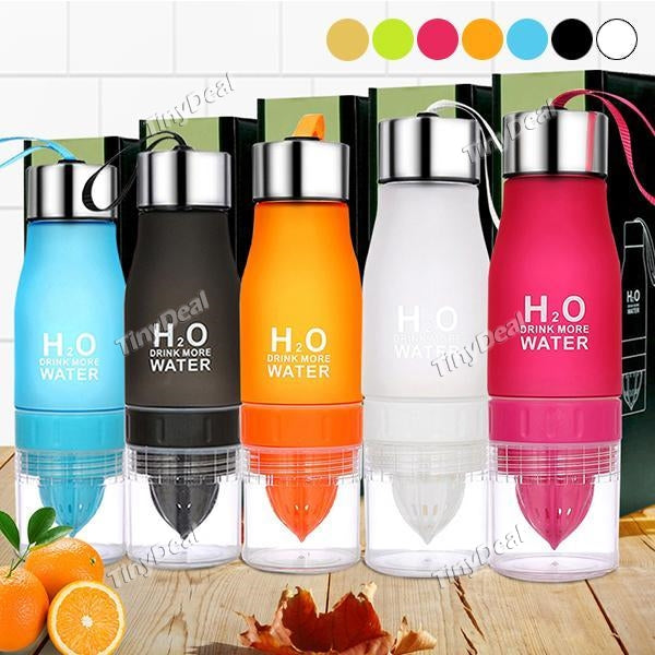 650ml H2O Lemon / Fruit Infuser Portable Water Bottle for Outdoor Sports