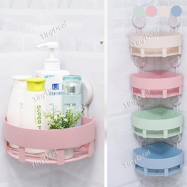 Kitchen Seamless Triangle Holder Shelf Bathroom Storage Corner Rack Basket Hanger Shelf