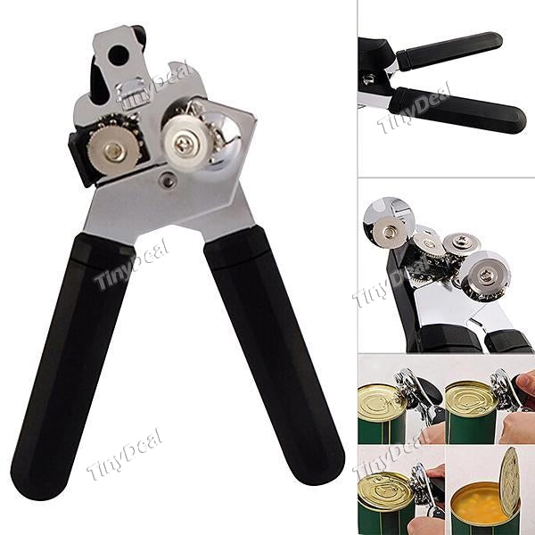 Can Opener Tin Opener Built in Bottle Opener Heavy Duty Professional Stainless Steel Manual Can Opener