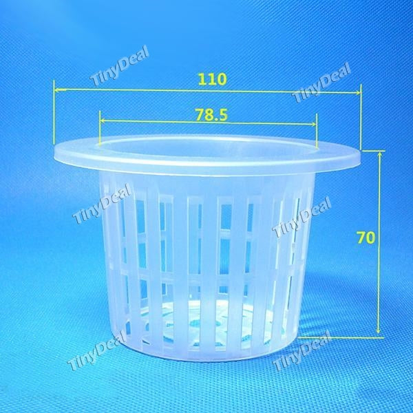 10pcs 70*70mm Plastic Hydroponic Mesh Net Pot Garden Plant Soilless Grow Cup Planting Baskets