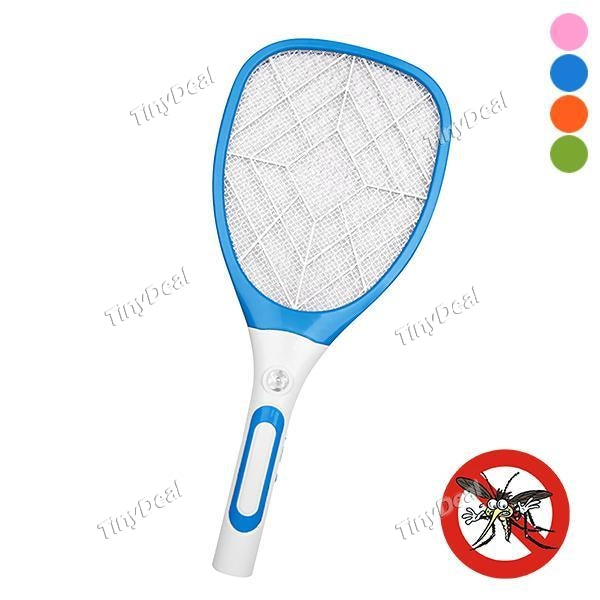Rechargeable Mosquito Fly Killer Bug Zapper Racket 2500 Volt USB Charging Super-Bright LED Light to Zap in the Dark