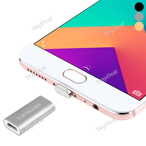 YAOMAISI 2.4A Output Micro USB to Micro USB Magnetic Adapter for Charging / Data Transmission