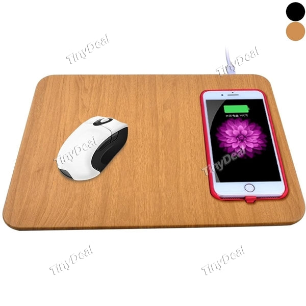 Qi Wireless Mouse Charging Pad Kingtech 2 in 1 Mouse Pad Mat With Wireless Charger for iPhone X / 8 / 8 Plus Samsung S8 / Note 8