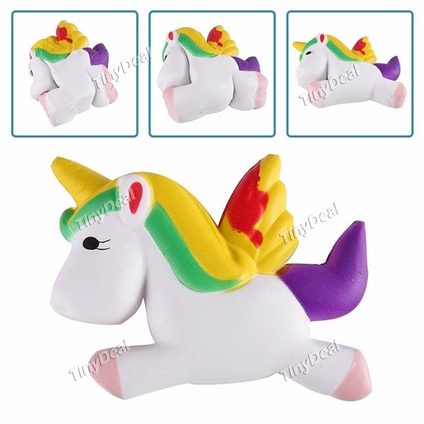 1/2/4 pcs Squishiy Kawaii Scented Soft Unicorn Rainbow Slow Rising Stress Relief Toy Fun Child Party Gift Decor