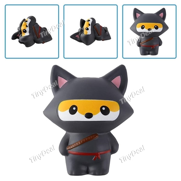 Funny Kongfu Ninja Fox Squishy Slow Rising Squeeze Toy Decompression Toy Novelty Gift