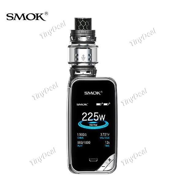 Smoktech X-Priv 225W Box Mod TFV12 Prince Tank 8ML Full Starter Kit Standard Edition - Prism Chrome Silver SS