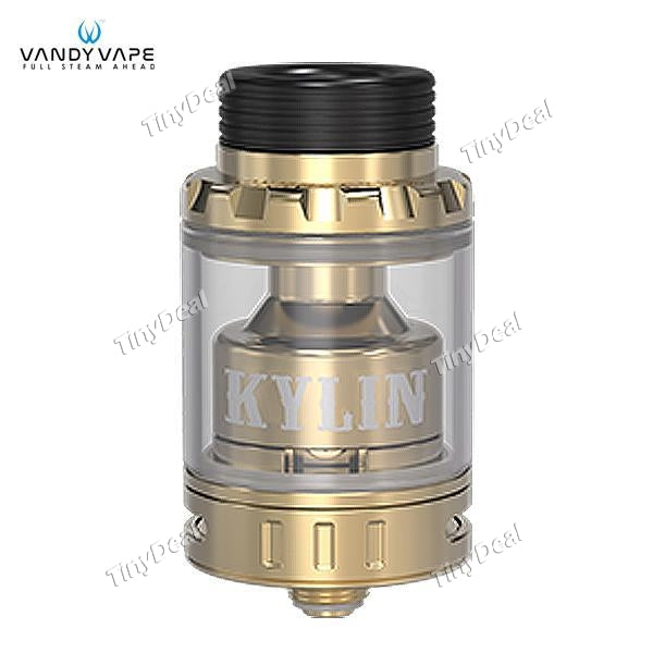 Authentic VandyVape KYLIN Mini 3ML / 5ML 24.4MM RTA Rebuildable Tank Atomizer - Golden