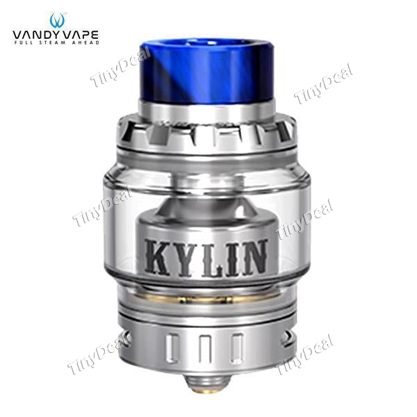 Authentic VandyVape KYLIN Mini 3ML / 5ML 24.4MM RTA Rebuildable Tank Atomizer - Silvery SS Stainless