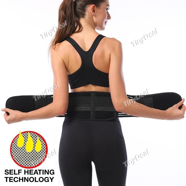 Waist Tourmaline Self Heating Magnetic Therapy Back Support Belt Lumbar Brace Massage Band Relieve Pain Massager