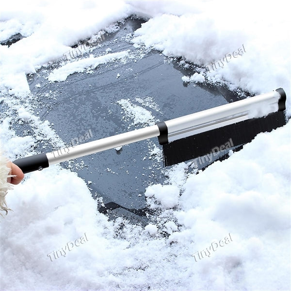 Auto Care Retractable Extendable Telescoping Snow Brush Ice Scraper for Winter Car Vehicle Windshield with Stiff Bristle Brush