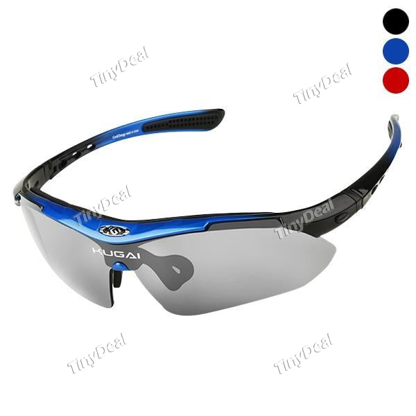 Polarized Sports Sunglasses with 5 Interchangeable Lenses Cycling Wrap Running Outdoor Sports Sunglasses