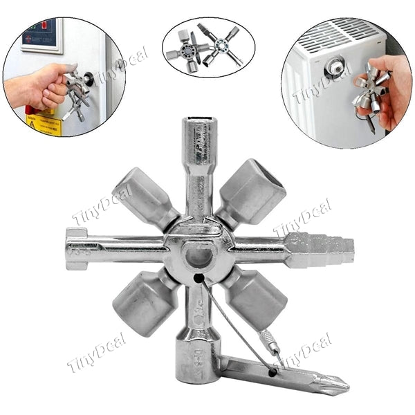 10 In 1 Electric Control Cabinet Key Wrench Zinc Alloy Multi-function Key Wrench