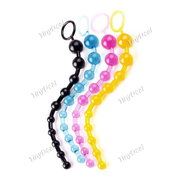 Anal Sex Toys Silicone Anal Beads Flexible Anal Balls Adult Sex Products Soft Butt Plugs for Women - Color Assorted