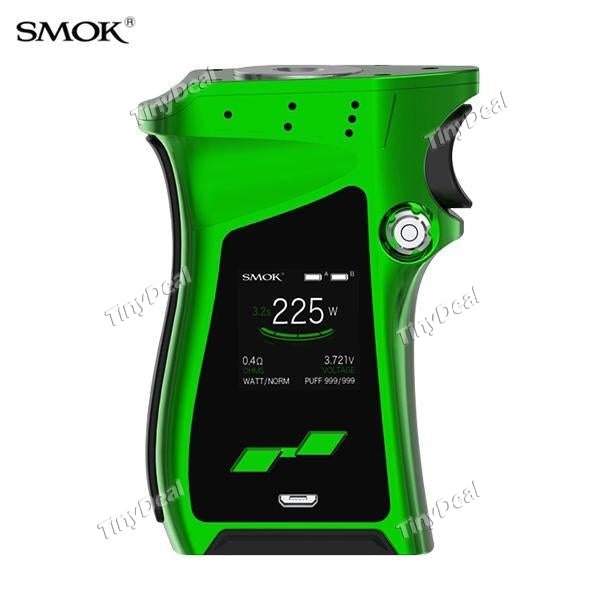 Authentic Smoktech MAG 225W TC Temperature Control VW Variable Wattage APV Box Mod - Green Black