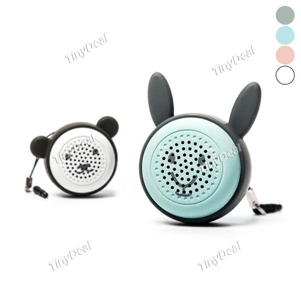 Mini Portable Bluetooth Speaker Cute Catoon Bear Cat Rabbit Deer Wireless Stereo Speaker One Button Control Self Timer