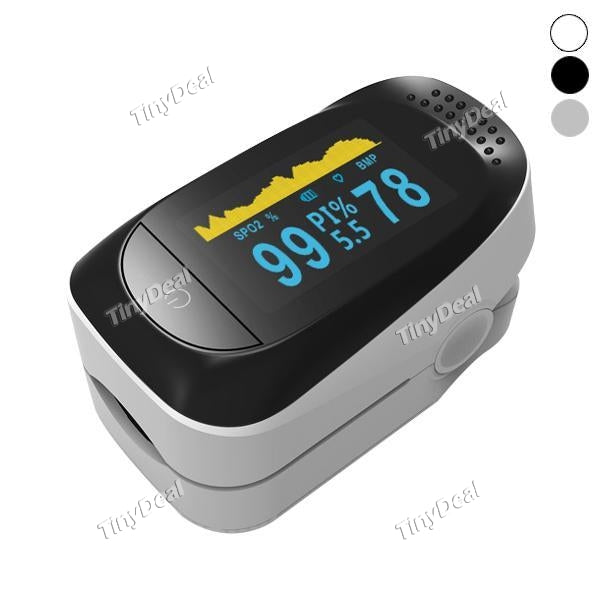 YSL-HE Pulse Fingertip Oximeter Blood Oxygen Saturation SpO2 PR PI Sleep Monitor 2-color OLED Display