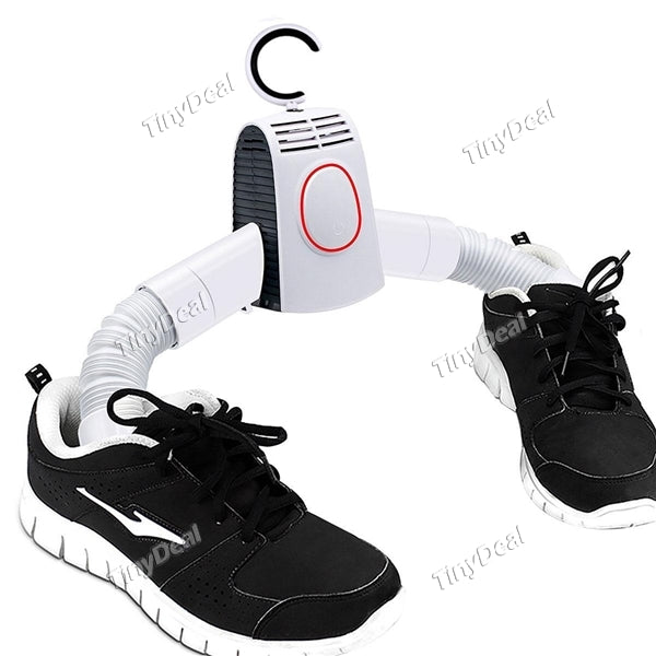 SmartFrog Portable Clothes Dryer Electric Fast Drying Clothing Smart Hanger Hot/Cold Wind Dual Mode w Scalable Shoes Drying Duct