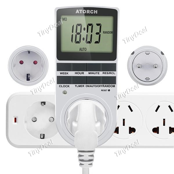 TS-839-EU 7-Day Timing Switch Socket Digital Timer Programmable Timer LCD Plug-in Socket Switch