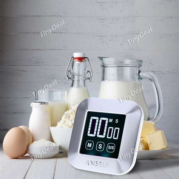 TS-83 LCD Digital Touch Screen Kitchen Timer Practical Cooking Timer Countdown Count Up Alarm Clock Cooking Tools