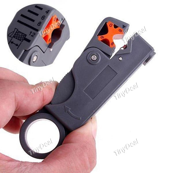 Rotary Coaxial Cable Wire Stripping Stripper Cutter Stripper for RG59/6/58 Network Tool Computer Networking