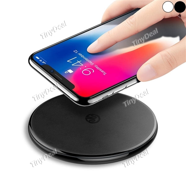 SHINE WOW WPC-FC180 10W Output Wireless Charger with Leather Surface Fast Charging for Samsung iPhone
