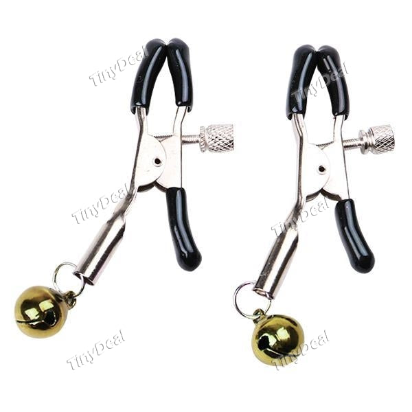 Adult Supply Couple Flirting Pair of Women Breast Nipple Clamps Clips with Bell Sexy Toys