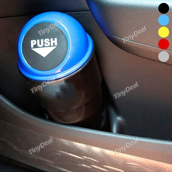 Mini Car Auto Waste Trash Rubbish Bin Can Garbage Dust Case Holder