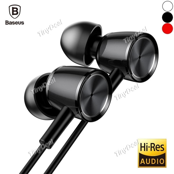 Original Baseus H07 Hi-Res Audio In-ear Wired Earphone Bass Sound Earbuds with Mic for 3.5mm Interface Device