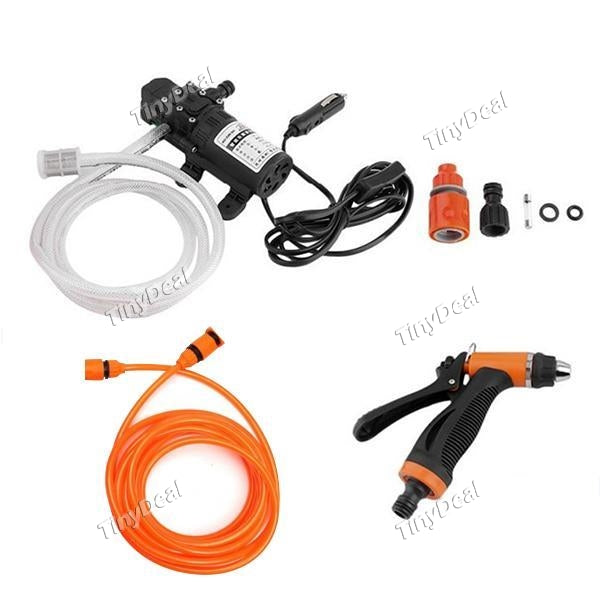 DC12V Portable Car Washer Pump Electric Powerful 80W High Pressure Wash Gun with Car Charger
