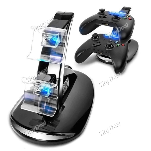 Xbox One LED USB Dual Charger Controller Fast Charging Stand Dock Station for Sony Playstation 4 PS4 / PS4 Pro / PS4 Controller