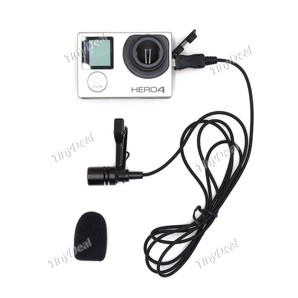 Go Pro Accessories Mini Microphone with New Adapter Cable for Gopro Hero4 3/3+ Sports Camera