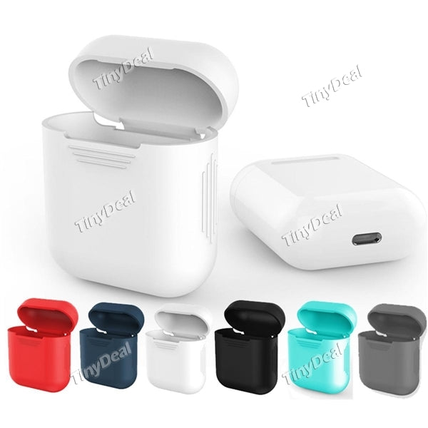 Airpods Silicone Case Protective Cover Pouch Anti Lost Protector Shock Proof Soft Skin for Airpods Charging Case