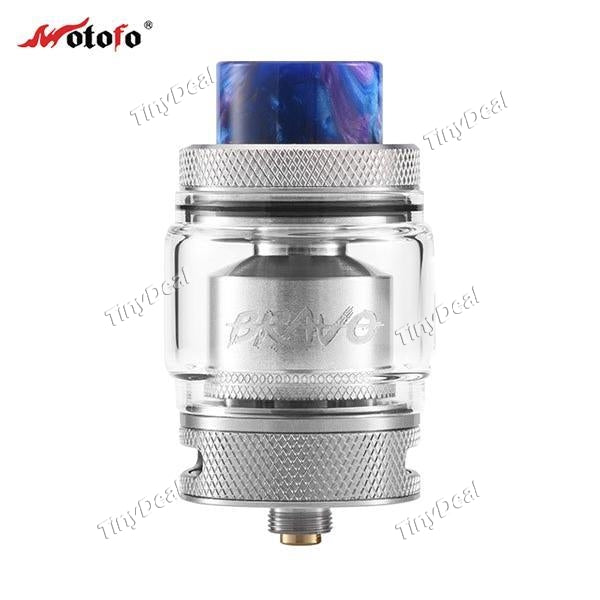 Authentic Wotofo Bravo RTA 4.5ml / 6ml 25mm Rebuildable Tank Atomizer - Silvery SS S.S Stainless