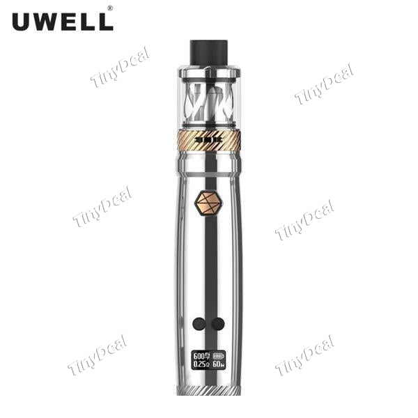 Authentic Uwell Nunchaku 80W Pen Style TC VW Starter Kit - Stainless Steel SS Silvery