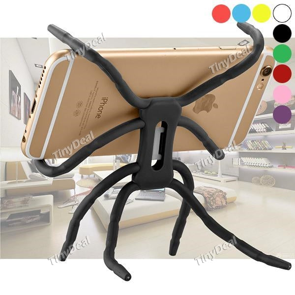 Portable Spider Flexible Grip Smart Phones GPS Car Bicycle Bike Support Cell Mobile Holder Hanging Mount Stand