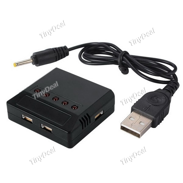 3.7V 5 Ports RC Drone Quick USB Battery Charger for Syma X5C Hubsan H107