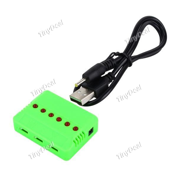 X6 Green Lipo Charger for JJRC H6C Hubsan H107 DM003 H98 H31 H37 Eachine H8 E50 Wltoys V977 Syma X5c Parts 3.7V Battery H48