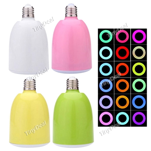 2 in 1 E27 5W RGB LED Light Music Bulb Bluetooth Speaker Smart Bulb Wireless Phone App Control