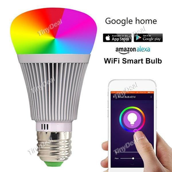 V3 Smart Light LED Bulb Remote Control Wifi Switch RGB Color Changing Light Bulb Works for Google Home Alex Echo