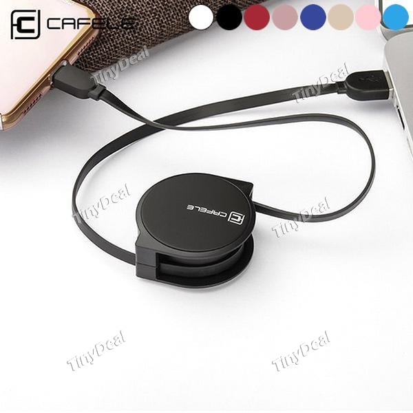 Cafele 1M Retractable 2.1A Quick Charge Anti-wind Micro USB Charge/Sync Cable for Smartphones Tablets