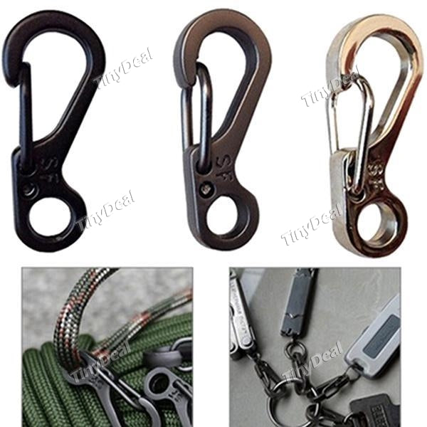 1Pcs Black Mini SF Carabiners Spring Backpack Clasps EDC Gear Keychain Survival Gear