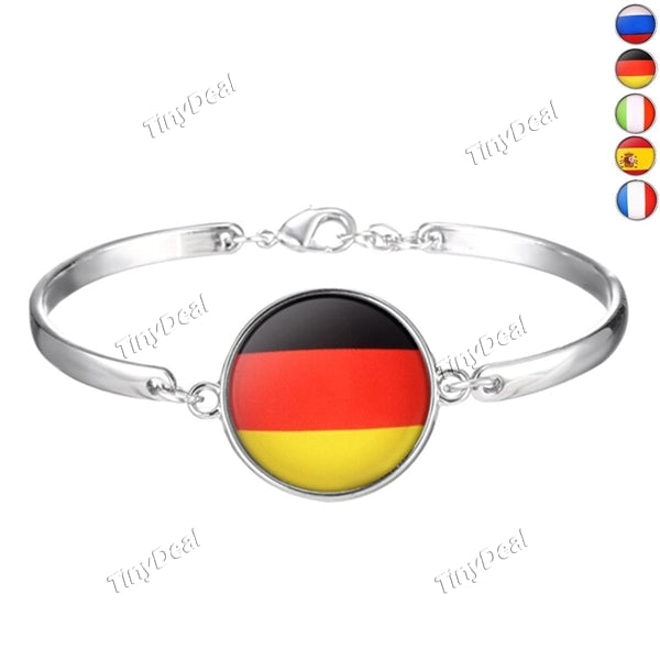 2018 Russia FIFA World Cup Jewelry Football Team Flag Bracelet Adjustable Bracelet World Cup Copper Bracelet Bangle