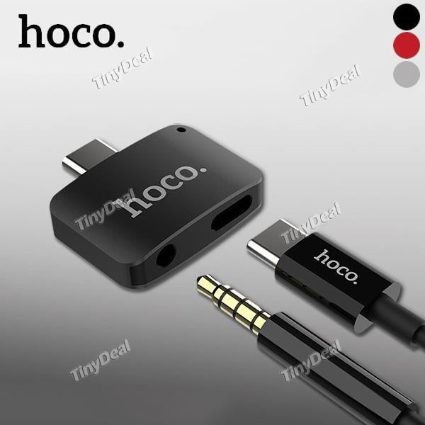 HOCO 2 in 1 Type-C Charging + 3.5mm Audio Adapter Converter for Most Type-C Phone