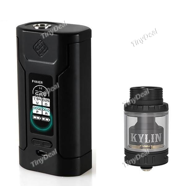 Authentic Wismec Sinuous Predator 228 Mod & Vandyvape Kylin Mini RTA Black Bundle Kit