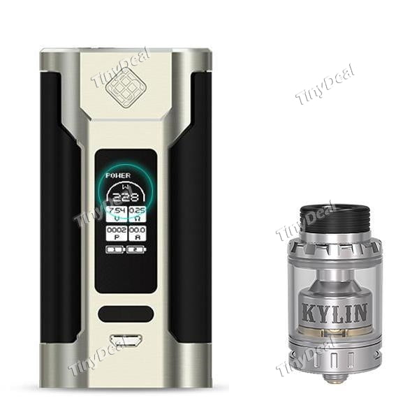 Authentic Wismec Sinuous Predator 228 Mod & Vandyvape Kylin Mini RTA Silver Bundle Kit