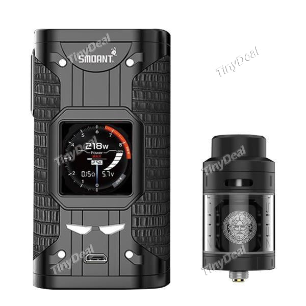 Authentic Smoant Cylon TC218 Box Mod & Geekvape Zeus RTA Black Bundle Kit
