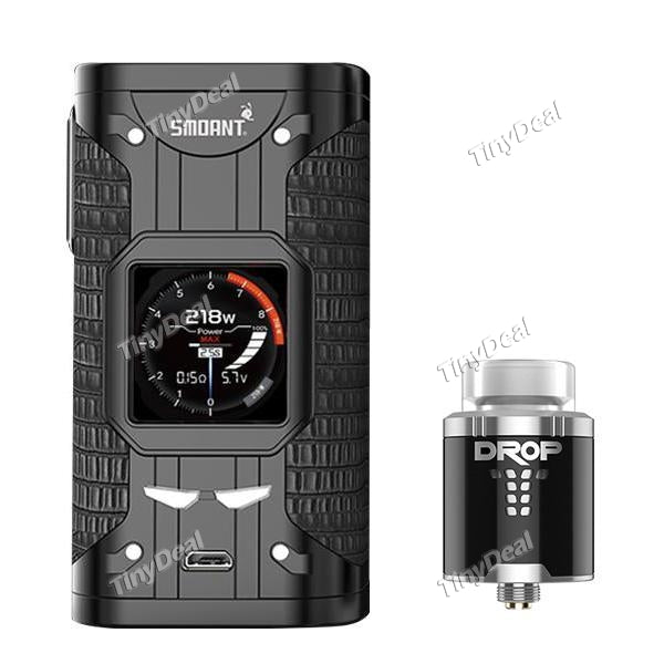 Authentic Smoant Cylon TC218 BOX Mod & Digiflavor Drop RDA Black Bundle Kit