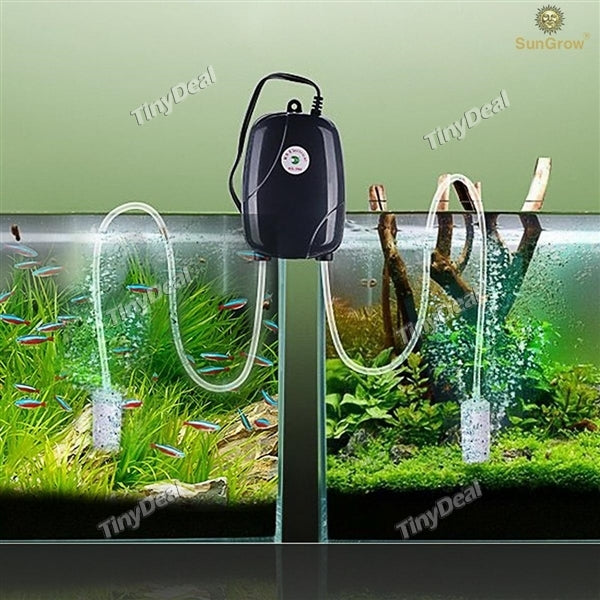 Aquarium and Fish Tank Oxygen Air Pump Aquarium and Fish Tank Oxygen Air Pump - 2 Outlets