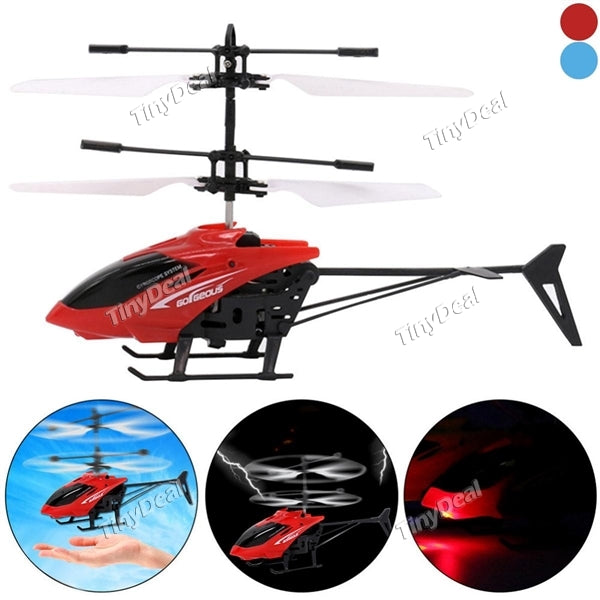 Mini Infrared Induction Helicopter Hand Induction Flying Aircraft Toys with LED Light Good Gift for Kids